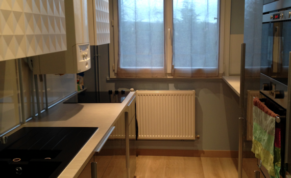 cuisine avec parquet et plafond led